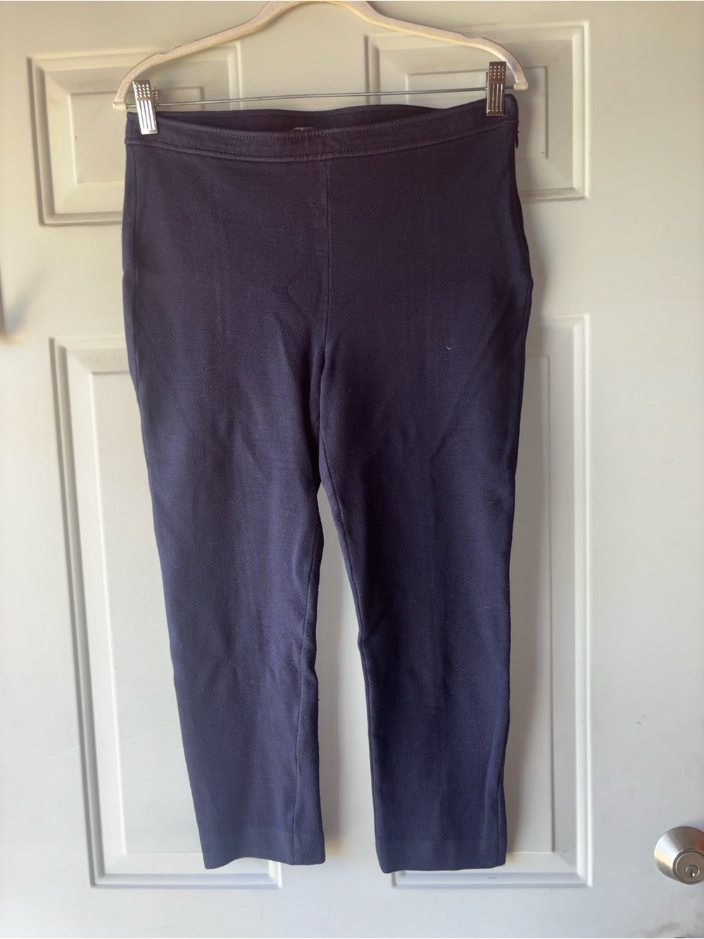 St. John navy knit crop pants size 8